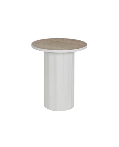 Tavolo aggiuntivo Home ESPRIT Bianco Metallo Legno MDF 46 x 46 x 56 cm