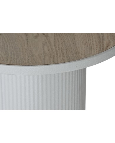 Tavolo aggiuntivo Home ESPRIT Bianco Metallo Legno MDF 46 x 46 x 56 cm