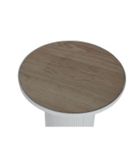 Tavolo aggiuntivo Home ESPRIT Bianco Metallo Legno MDF 46 x 46 x 56 cm Tavolo aggiuntivo Home ESPRIT Bianco Metallo Legno MDF 46 x 46 x 56 cm