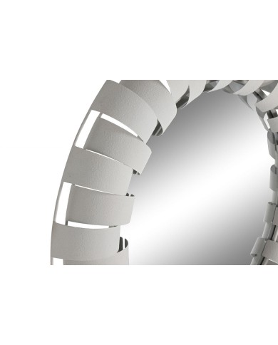 Specchio da parete Home ESPRIT Bianco Beige Moderno 87 x 7,5 x 87 cm