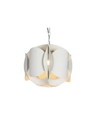 Lampadario Home ESPRIT Bianco Metallo 50 W 42 x 42 x 36 cm