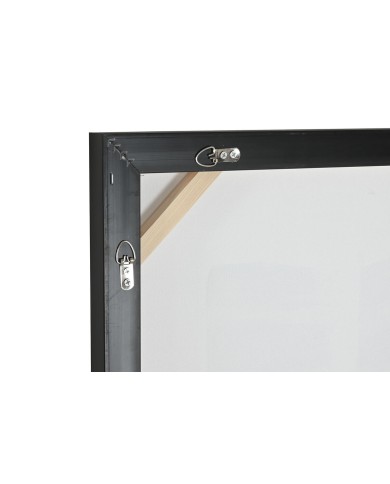 Tela Home ESPRIT Bianco Nero polistirene Tela Astratto Moderno 104 x 4 x 103,5 cm (2 Unità)