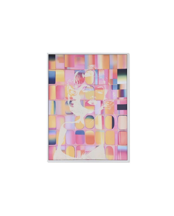 Quadro Home ESPRIT Giallo Azzurro Bianco Rosa polistirene Tela Moderno 94 x 4 x 123,5 cm (2 Unità) Quadro Home ESPRIT Giallo Azzurro Bianco Rosa polistirene Tela Moderno 94 x 4 x 123,5 cm (2 Unità)