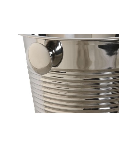 Refrigeratore per champagne Home ESPRIT Dorato Argentato Acciaio inossidabile 24 x 24 x 22 cm