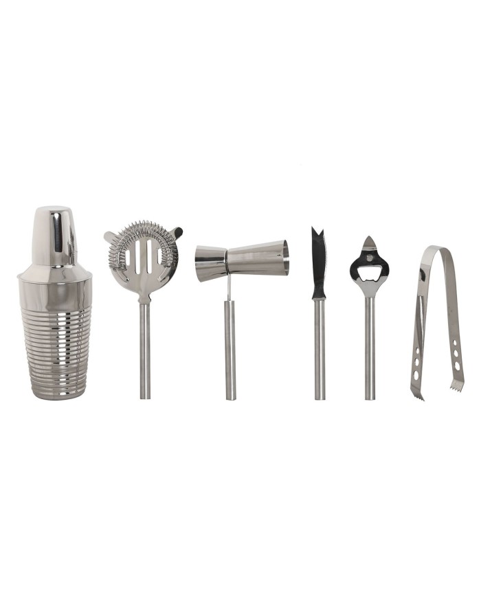 Set da Cocktail Home ESPRIT Dorato Argentato Acciaio inossidabile 22 x 22 x 21 cm