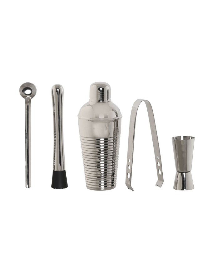 Set da Cocktail Home ESPRIT Argentato Acciaio inossidabile 500 ml 8 x 8 x 21 cm Set da Cocktail Home ESPRIT Argentato Acciaio inossidabile 500 ml 8 x 8 x 21 cm