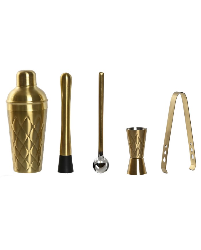 Set da Cocktail Home ESPRIT Dorato Acciaio inossidabile 500 ml 8 x 8 x 20 cm Set da Cocktail Home ESPRIT Dorato Acciaio inossidabile 500 ml 8 x 8 x 20 cm