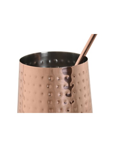 Set da Cocktail Home ESPRIT Rame Intenso Acciaio inossidabile 540 ml 8,5 x 8,5 x 11 cm