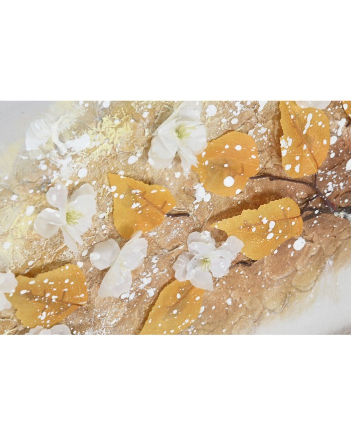 Quadro Home ESPRIT Dorato Tela Legno MDF Albero Tradizionale 90 x 3 x 30 cm (2 Unità)