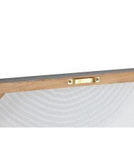 Quadro Home ESPRIT Beige Grigio Tela Legno MDF Astratto Moderno 50 x 2,5 x 50 cm (2 Unità)