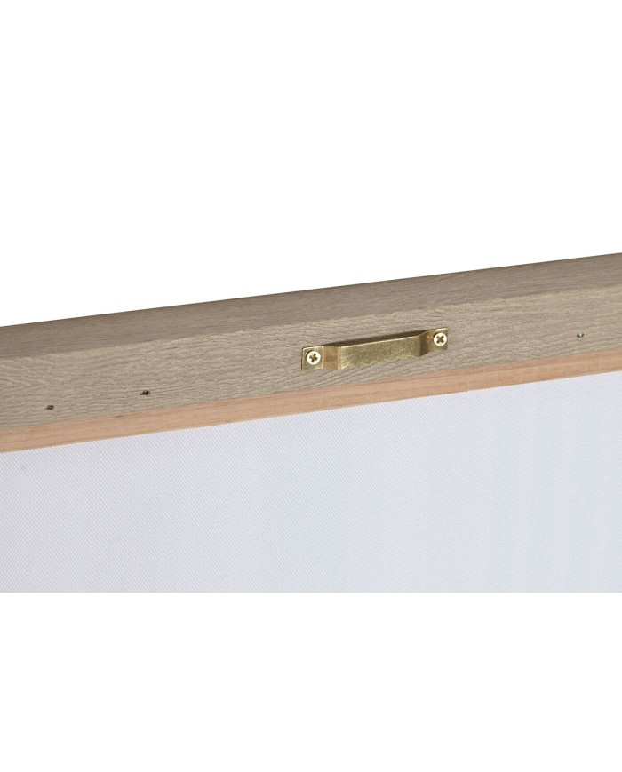 Quadro Home ESPRIT Marrone Beige polistirene Tela Città 52,5 x 2,8 x 52,5 cm (2 Unità)