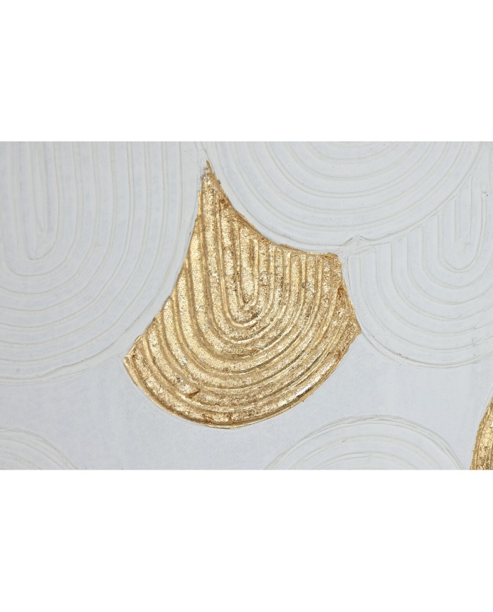 Quadro Home ESPRIT Bianco Dorato polistirene Tela Moderno 42 x 4 x 42 cm (2 Unità) Quadro Home ESPRIT Bianco Dorato polistirene Tela Moderno 42 x 4 x 42 cm (2 Unità)