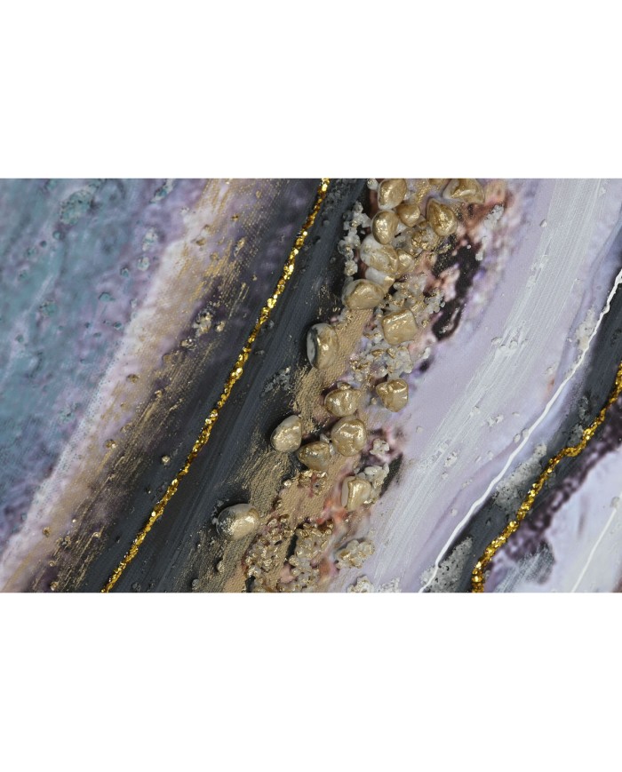 Quadro Home ESPRIT Azzurro Dorato polistirene Tela Moderno 82 x 4,5 x 82 cm (2 Unità) Quadro Home ESPRIT Azzurro Dorato polistirene Tela Moderno 82 x 4,5 x 82 cm (2 Unità)