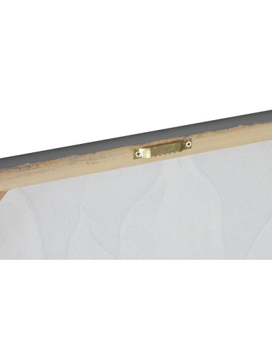 Quadro Home ESPRIT Bianco Beige Tela Legno MDF Fiore Romantico 50 x 2,5 x 50 cm (2 Unità)