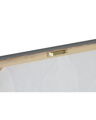 Quadro Home ESPRIT Bianco Beige Tela Legno MDF Fiore Romantico 50 x 2,5 x 50 cm (2 Unità)