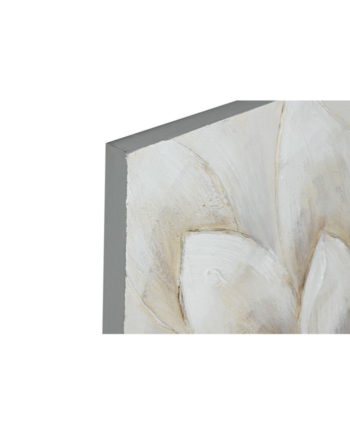 Quadro Home ESPRIT Bianco Tela Legno MDF Fiore Romantico 80 x 3 x 80 cm (2 Unità) Quadro Home ESPRIT Bianco Tela Legno MDF Fiore Romantico 80 x 3 x 80 cm (2 Unità)