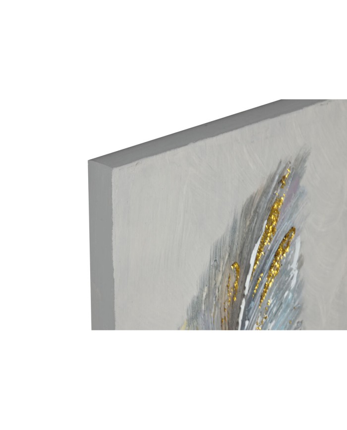 Quadro Home ESPRIT Azzurro Dorato Tela Legno MDF Piume Tradizionale 30 x 3 x 90 cm (2 Unità) Quadro Home ESPRIT Azzurro Dorato Tela Legno MDF Piume Tradizionale 30 x 3 x 90 cm (2 Unità)