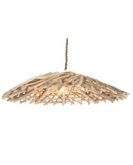 Lampadario Home ESPRIT Naturale Legno Legno di eucalipto 50 W 100 x 100 x 18 cm Lampadario Home ESPRIT Naturale Legno Legno di eucalipto 50 W 100 x 100 x 18 cm