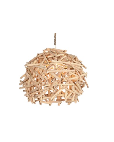 Lampadario Home ESPRIT Naturale Legno Legno di eucalipto 50 W 40 x 40 x 40 cm