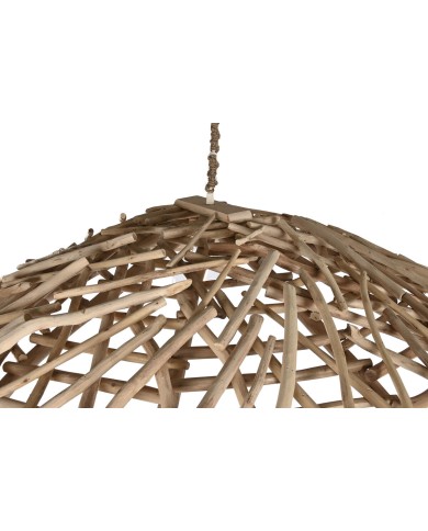 Lampadario Home ESPRIT Naturale Legno Legno di eucalipto 50 W 100 x 100 x 18 cm