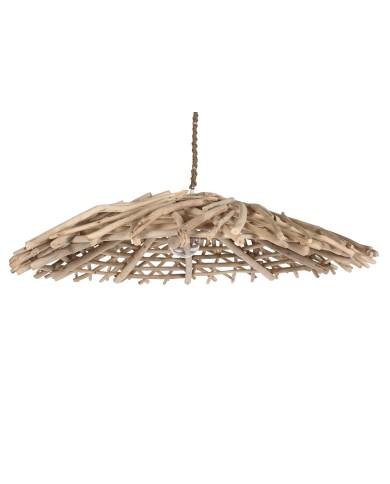Lampadario Home ESPRIT Naturale Legno Legno di eucalipto 50 W 100 x 100 x 18 cm