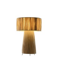 Lampada da tavolo Home ESPRIT Marrone Metallo Rafia 50 W 220 V 27 x 27 x 40 cm