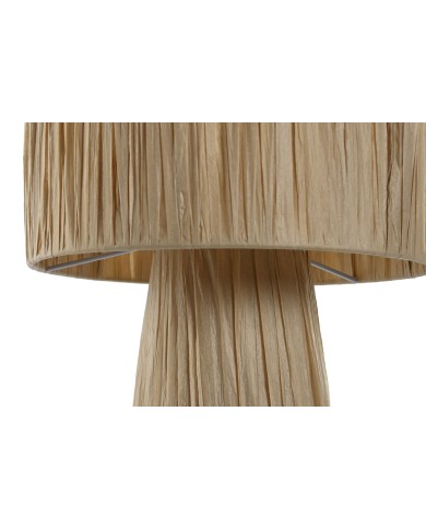 Lampada da tavolo Home ESPRIT Marrone Metallo Rafia 50 W 220 V 27 x 27 x 40 cm