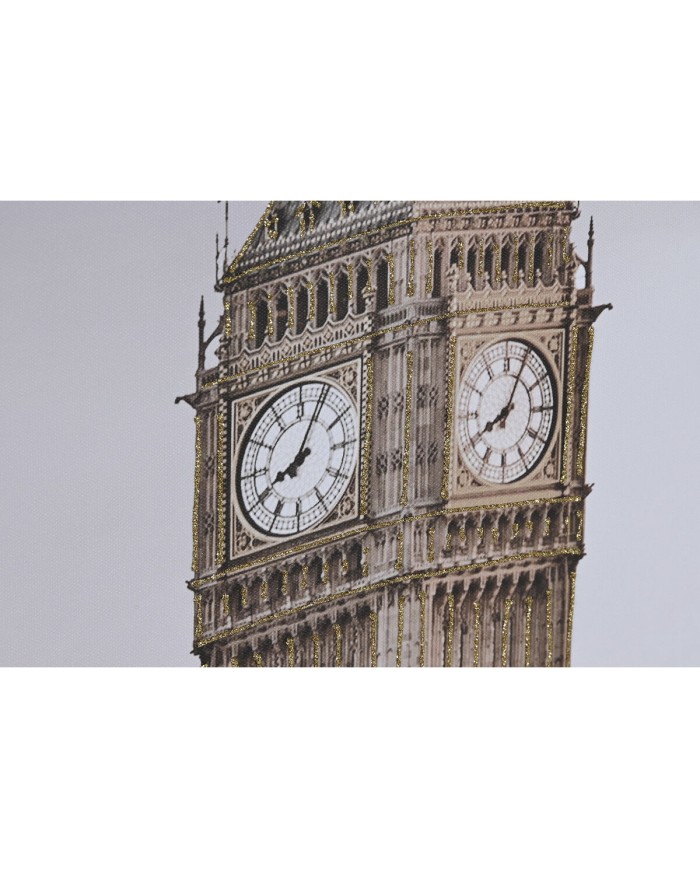 Quadro Home ESPRIT Bianco Dorato Porporina Londra Loft 150 x 3 x 100 cm (2 Unità)