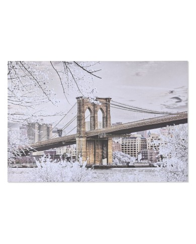 Quadro Home ESPRIT Bianco Dorato Porporina Londra Loft 150 x 3 x 100 cm (2 Unità)