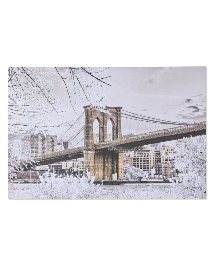 Quadro Home ESPRIT Bianco Dorato Porporina Londra Loft 150 x 3 x 100 cm (2 Unità)