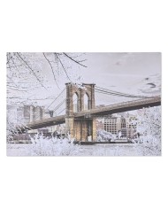 Quadro Home ESPRIT Bianco Dorato Porporina Londra Loft 150 x 3 x 100 cm (2 Unità)