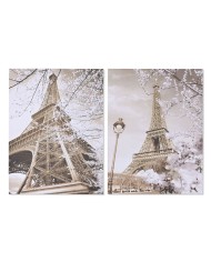 Quadro Home ESPRIT Bianco Beige Astratto Moderno 102 x 3,2 x 102 cm (2 Unità)