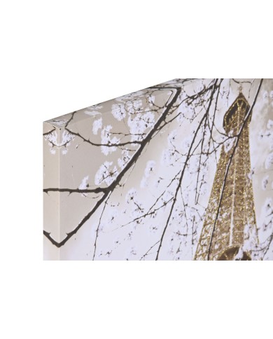 Quadro Home ESPRIT Bianco Nero Dorato Parigi Loft 60 x 2,5 x 80 cm (2 Unità)