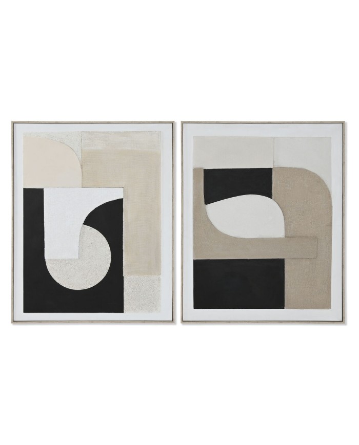 Quadro Home ESPRIT Marrone Nero Astratto Città 82 x 3,8 x 102 cm (2 Unità) Quadro Home ESPRIT Marrone Nero Astratto Città 82 x 3,8 x 102 cm (2 Unità)