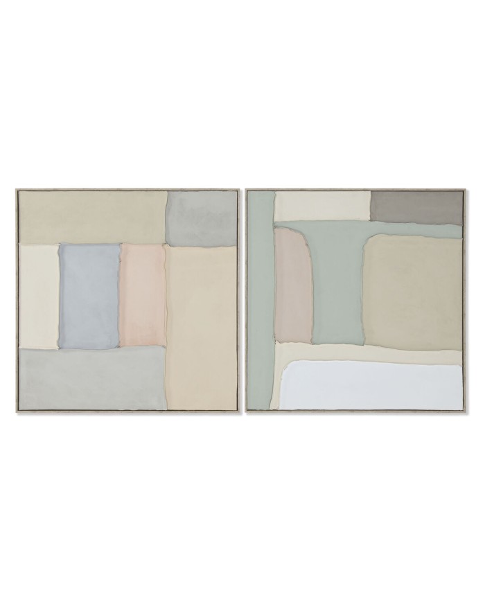 Quadro Home ESPRIT Verde Beige Astratto Città 92 x 3,8 x 92 cm (2 Unità) Quadro Home ESPRIT Verde Beige Astratto Città 92 x 3,8 x 92 cm (2 Unità)