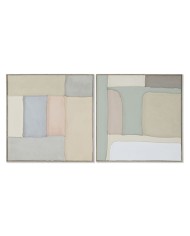 Quadro Home ESPRIT Verde Beige Astratto Città 92 x 3,8 x 92 cm (2 Unità) Quadro Home ESPRIT Verde Beige Astratto Città 92 x 3,8 x 92 cm (2 Unità)