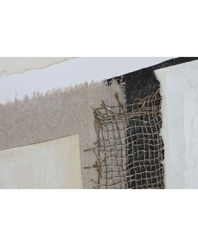 Quadro Home ESPRIT Nero Beige Astratto Città 82 x 3,8 x 82 cm (2 Unità)