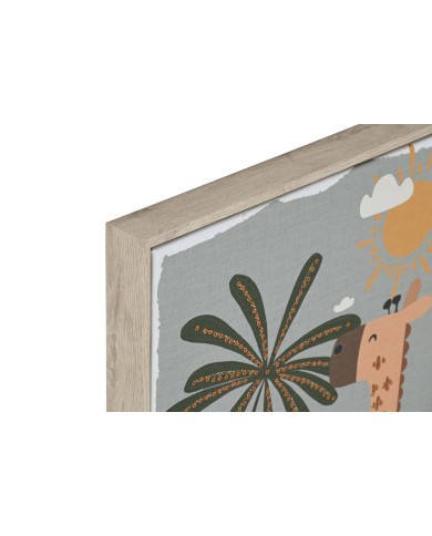 Quadro Home ESPRIT Per bambini animali 30 x 3 x 40 cm (4 Unità)