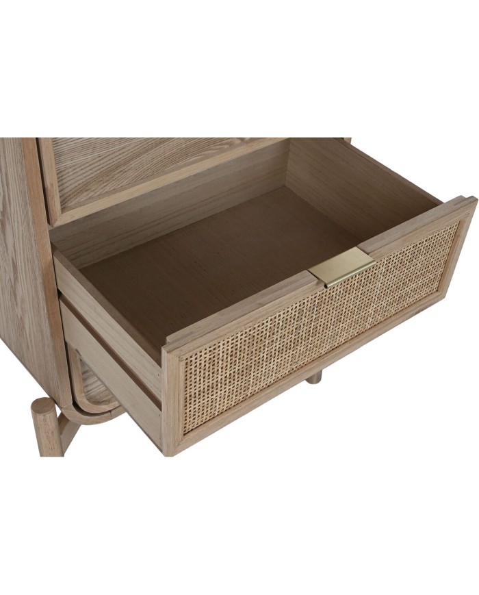 Cassettiera Home ESPRIT Rattan Abete Tropicale 52 x 35 x 100 cm