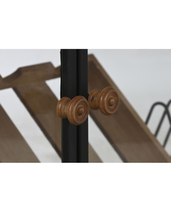 Portabottiglie Home ESPRIT Nero Naturale Legno Metallo Cristallo 102 x 32 x 60 cm Portabottiglie Home ESPRIT Nero Naturale Legno Metallo Cristallo 102 x 32 x 60 cm