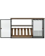 Portabottiglie Home ESPRIT Nero Naturale Legno Metallo Cristallo 102 x 32 x 60 cm Portabottiglie Home ESPRIT Nero Naturale Legno Metallo Cristallo 102 x 32 x 60 cm