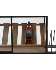 Portabottiglie Home ESPRIT Nero Naturale Legno Metallo Cristallo 102 x 32 x 60 cm Portabottiglie Home ESPRIT Nero Naturale Legno Metallo Cristallo 102 x 32 x 60 cm