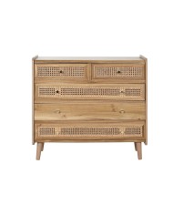 Cassettiera Home ESPRIT Marrone Acacia Legno MDF 80 x 34 x 75 cm