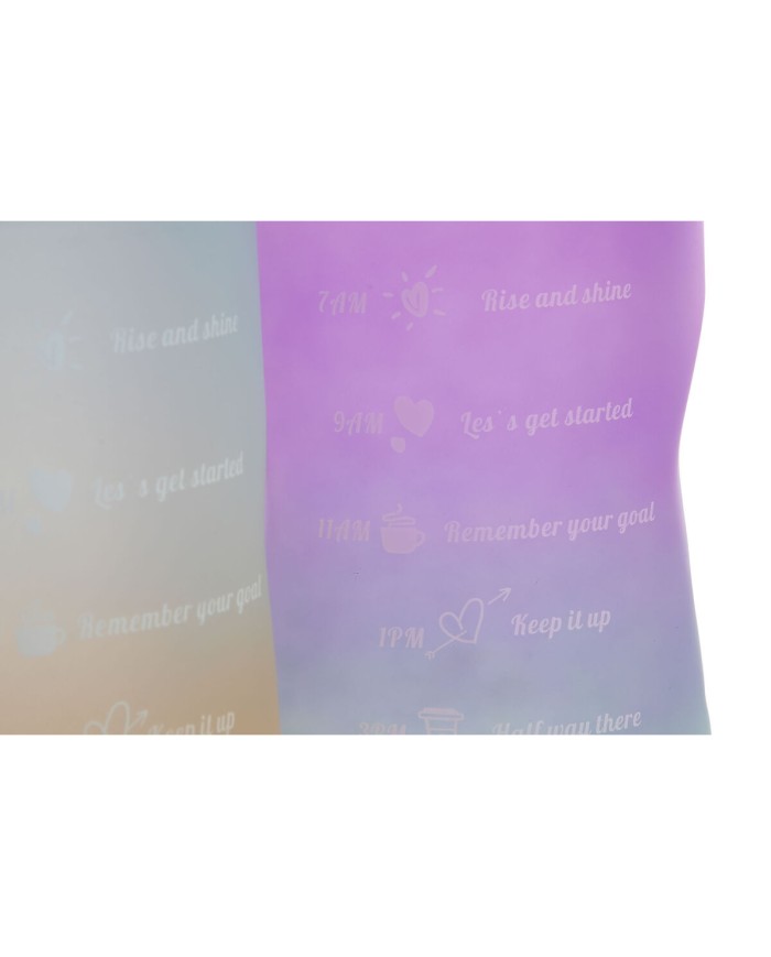 Bottiglia d'acqua Home ESPRIT Azzurro Rosa Turchese Lilla polipropilene PET 2 L (3 Unità)