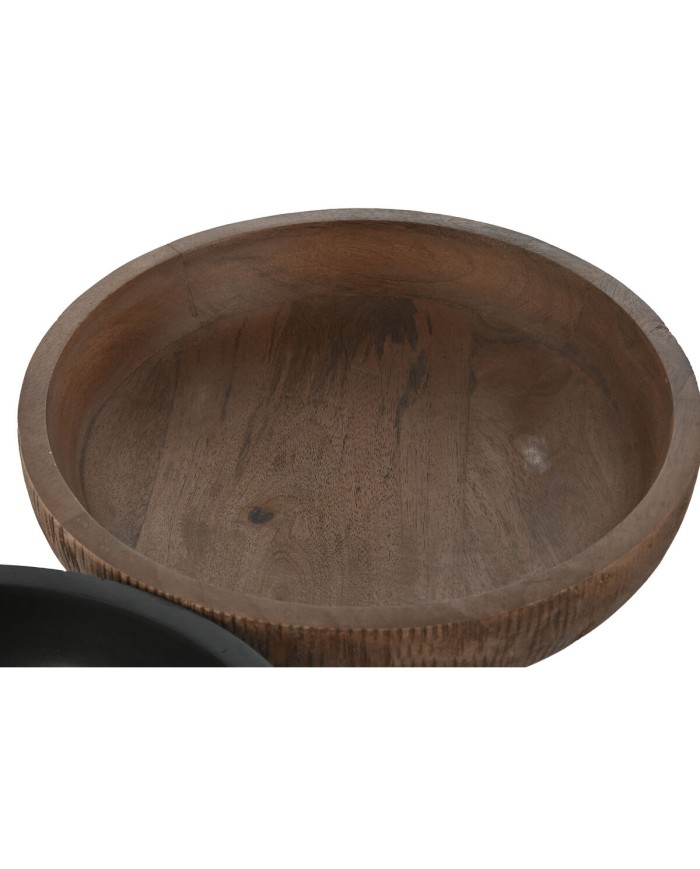 Centrotavola Home ESPRIT Marrone Nero Marrone Chiaro Legno di mango Coloniale 25 x 25 x 9 cm (3 Unità) Centrotavola Home ESPRIT Marrone Nero Marrone Chiaro Legno di mango Coloniale 25 x 25 x 9 cm (3 Unità)