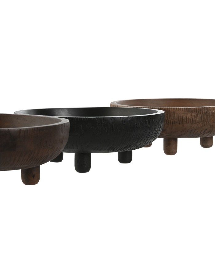 Centrotavola Home ESPRIT Marrone Nero Marrone Chiaro Legno di mango Coloniale 25 x 25 x 9 cm (3 Unità) Centrotavola Home ESPRIT Marrone Nero Marrone Chiaro Legno di mango Coloniale 25 x 25 x 9 cm (3 Unità)