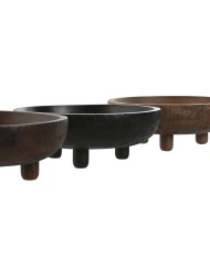 Centrotavola Home ESPRIT Marrone Nero Marrone Chiaro Legno di mango Coloniale 25 x 25 x 9 cm (3 Unità) Centrotavola Home ESPRIT Marrone Nero Marrone Chiaro Legno di mango Coloniale 25 x 25 x 9 cm (3 Unità)