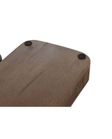 Centrotavola Home ESPRIT Marrone Nero Marrone Chiaro Legno di mango Coloniale 46 x 15 x 5 cm (3 Unità)