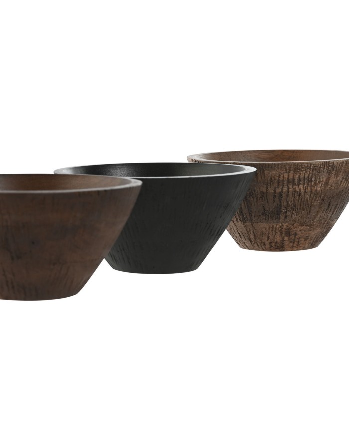 Ciotola per Aperitivi Home ESPRIT Marrone Nero Marrone Chiaro Legno di mango Coloniale 15 x 15 x 8 cm (3 Unità) Ciotola per Aperitivi Home ESPRIT Marrone Nero Marrone Chiaro Legno di mango Coloniale 15 x 15 x 8 cm (3 Unità)