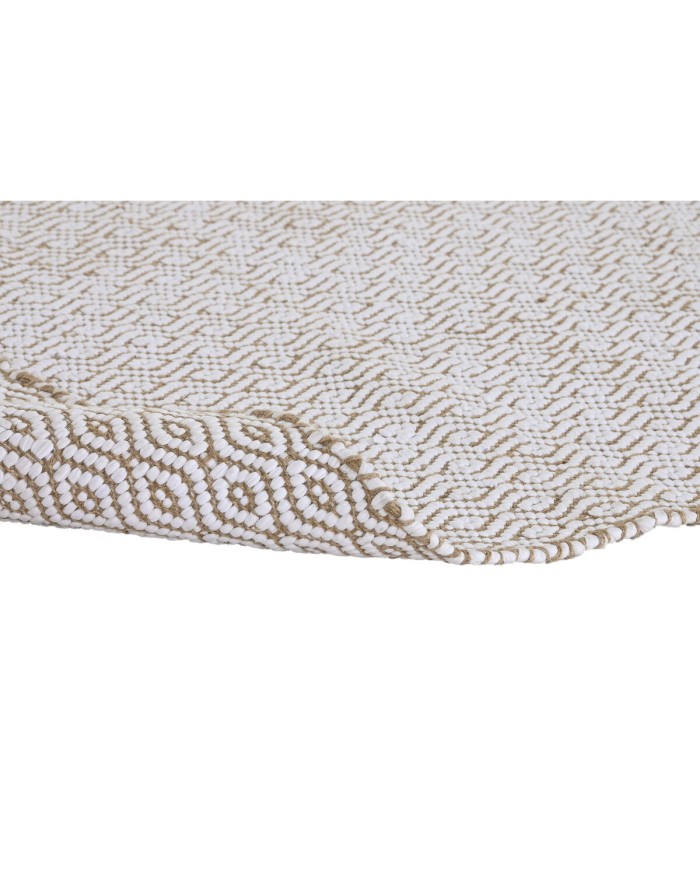 Tappeto Home ESPRIT Bianco Naturale 120 x 1 x 180 cm